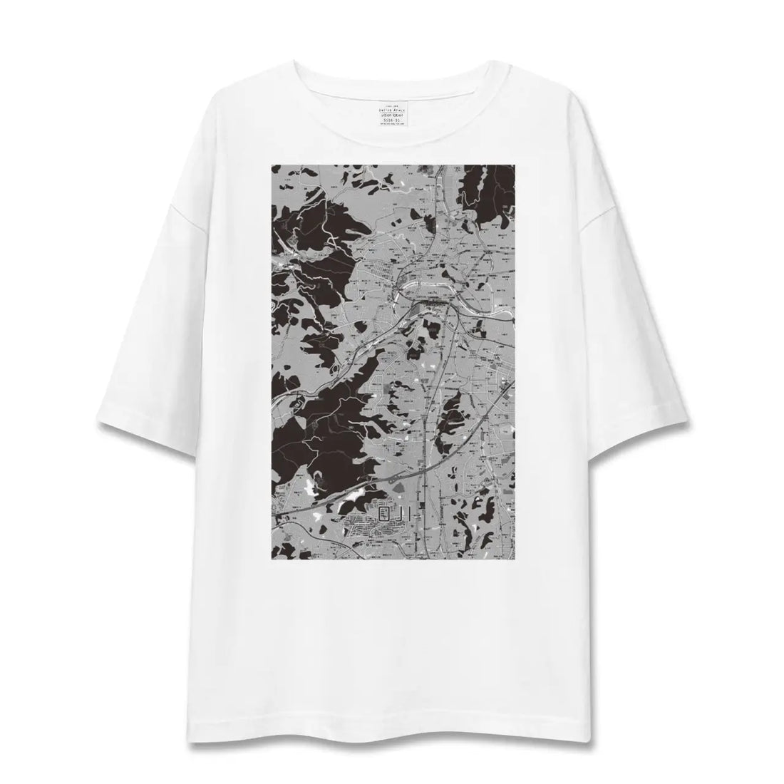 【王寺（奈良県）】地図柄ビッグシルエットTシャツ