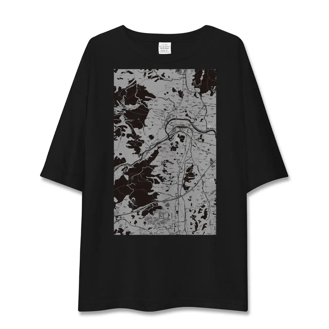 【王寺(奈良県)】地図柄ビッグシルエットTシャツ