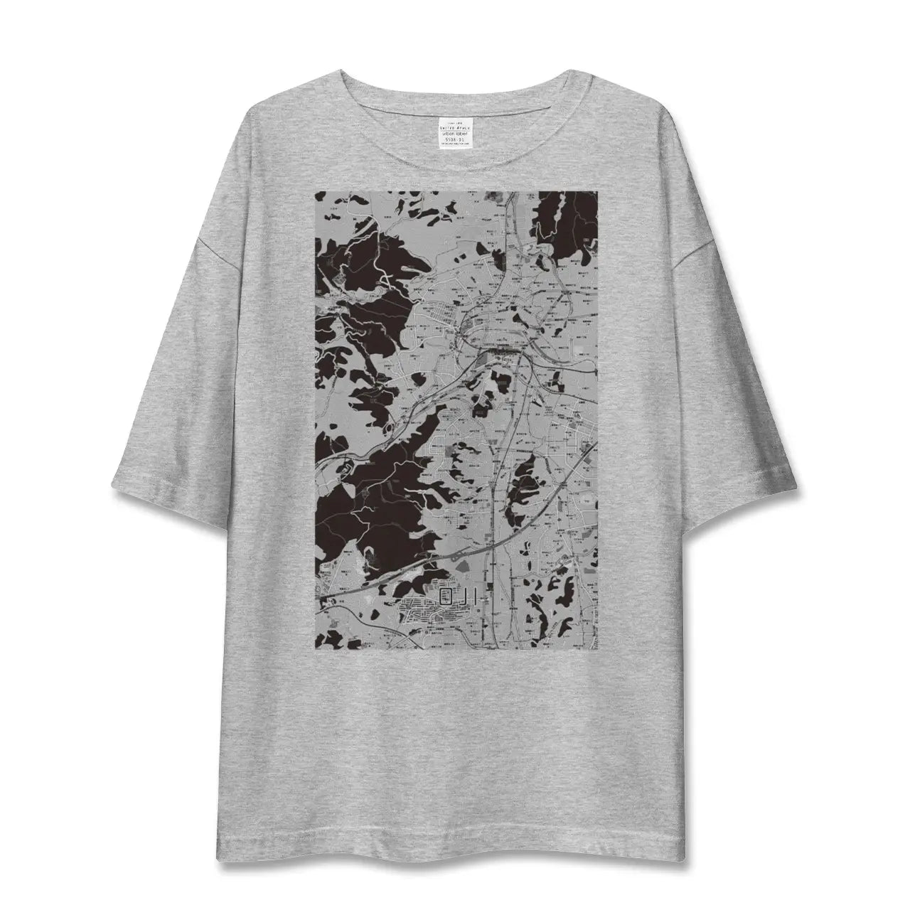 【王寺（奈良県）】地図柄ビッグシルエットTシャツ