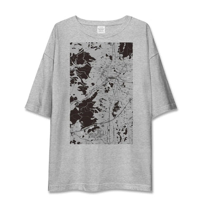 【王寺（奈良県）】地図柄ビッグシルエットTシャツ