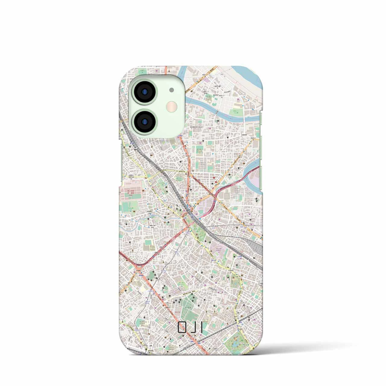 【王子】地図柄iPhoneケース（バックカバータイプ・ナチュラル）iPhone 12 mini 用