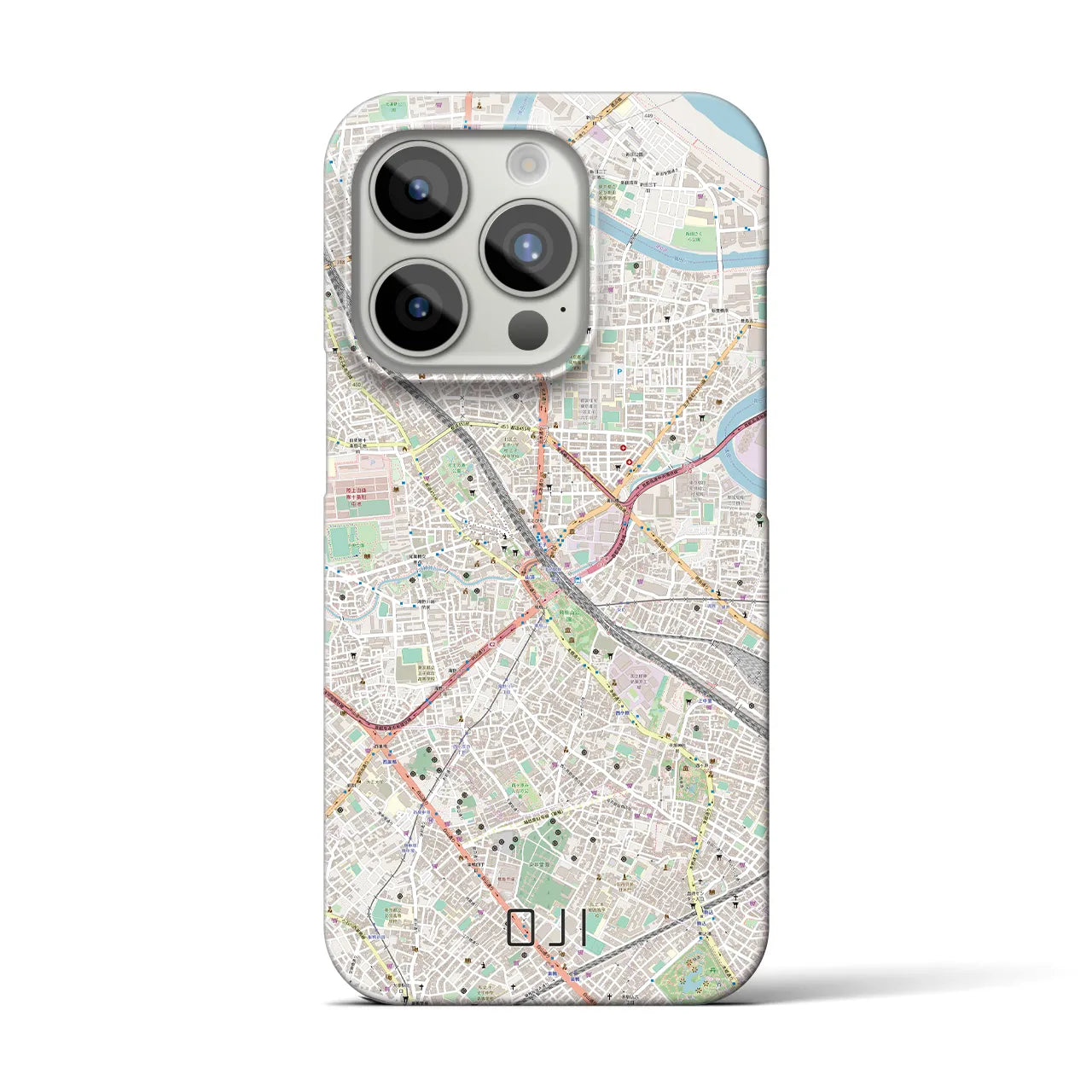 【王子】地図柄iPhoneケース（バックカバータイプ・ナチュラル）iPhone 15 Pro 用