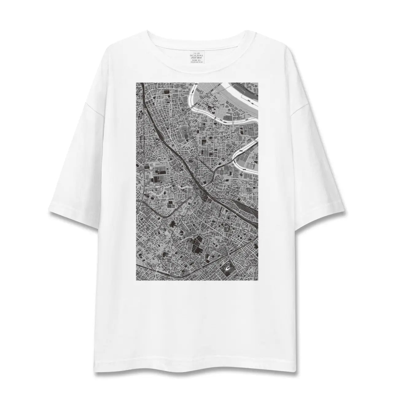 【王子（東京都）】地図柄ビッグシルエットTシャツ