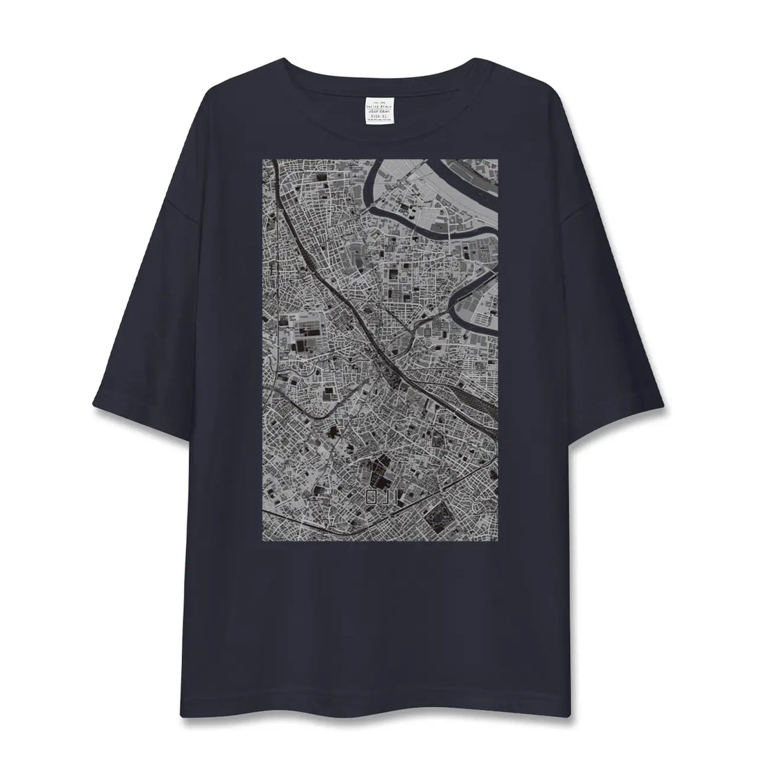 【王子(東京都)】地図柄ビッグシルエットTシャツ