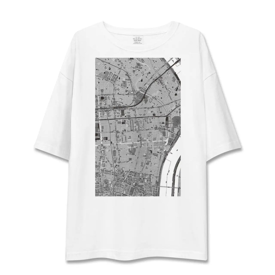 【大島（東京都）】地図柄ビッグシルエットTシャツ