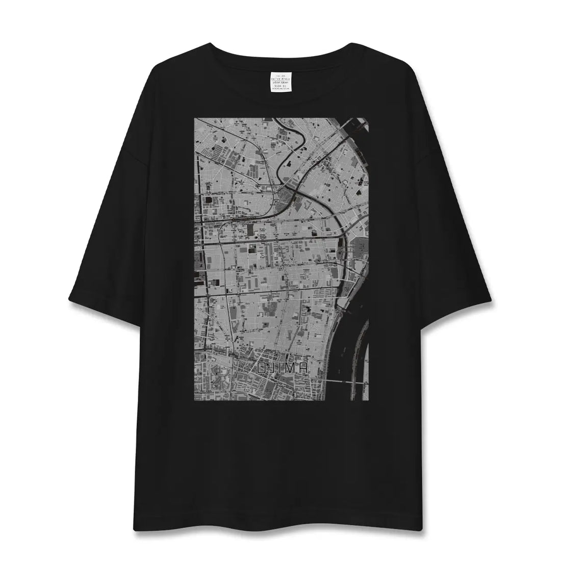 【大島(東京都)】地図柄ビッグシルエットTシャツ