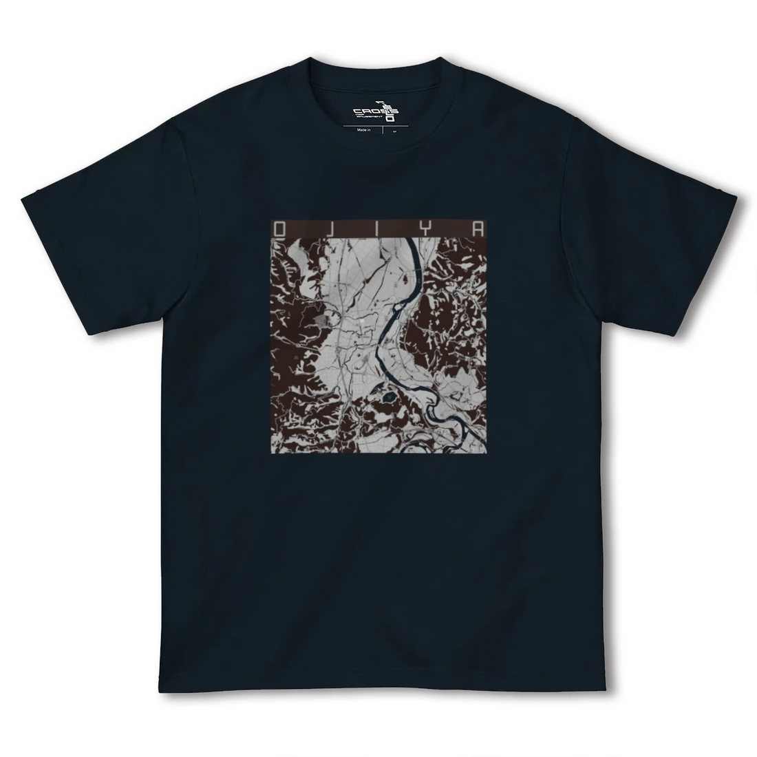 【小千谷(新潟県)】地図柄ヘビーウェイトTシャツ