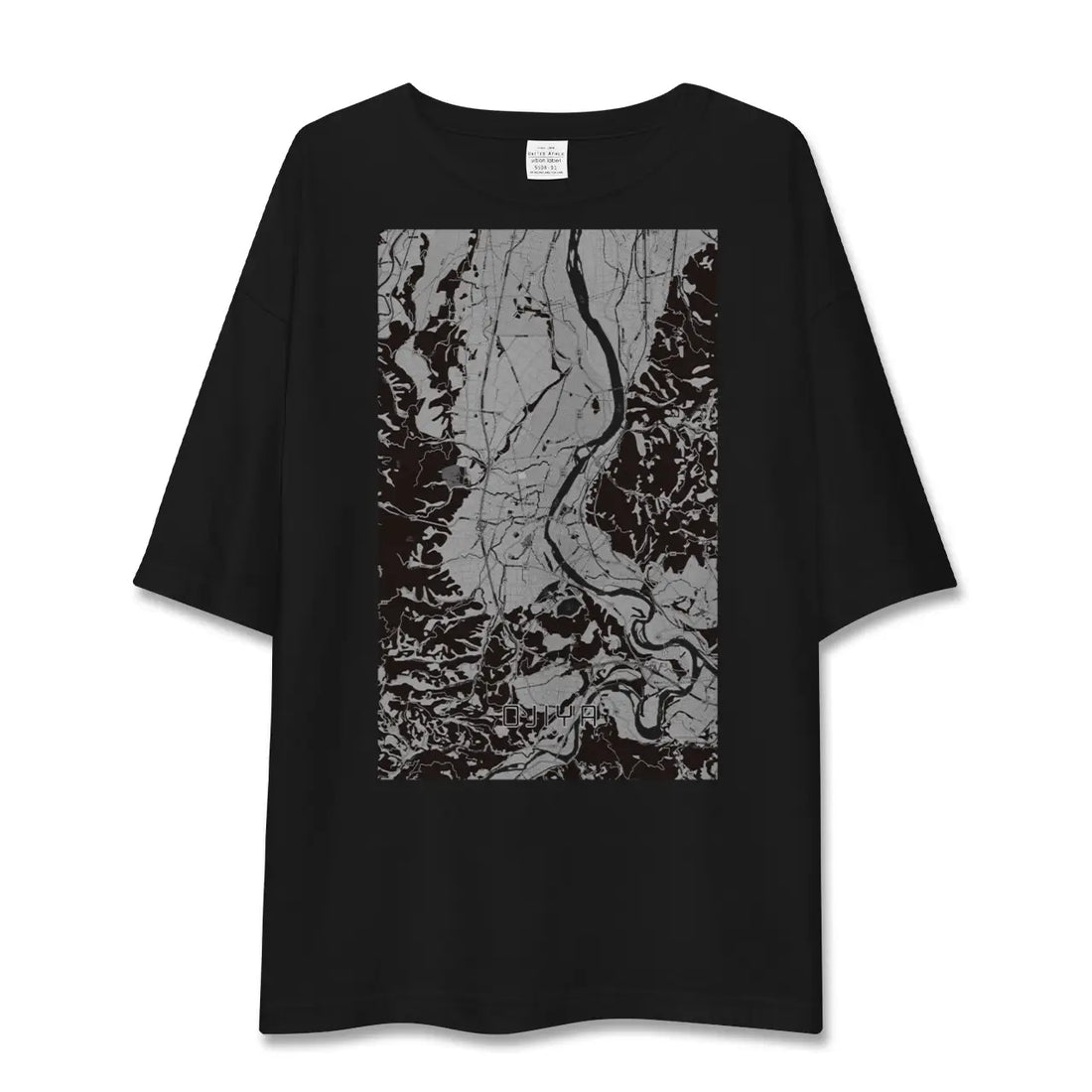 【小千谷(新潟県)】地図柄ビッグシルエットTシャツ