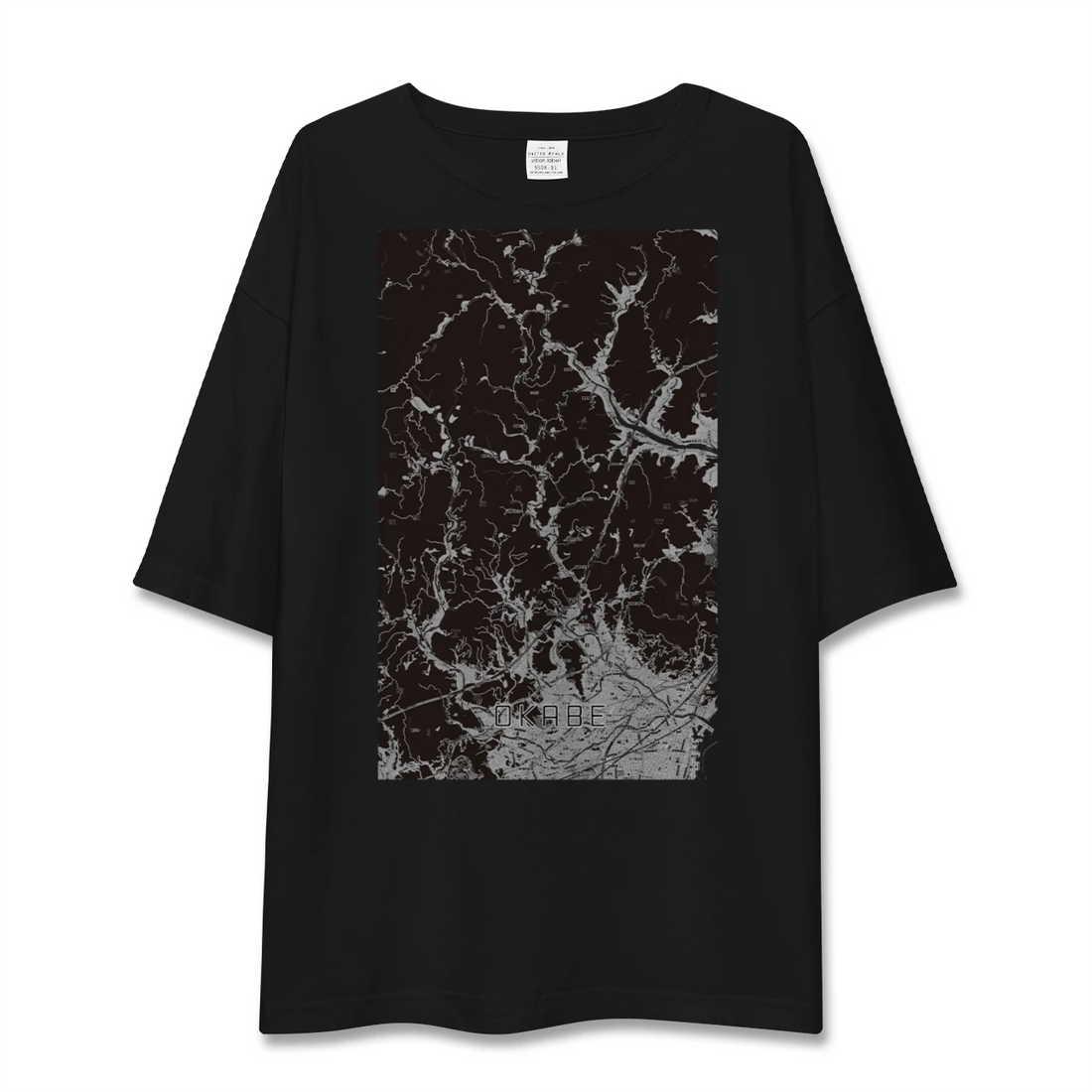 【岡部（静岡県）】地図柄ビッグシルエットTシャツ