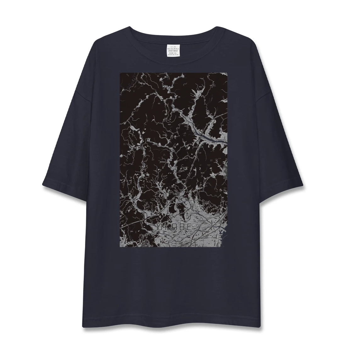 【岡部(静岡県)】地図柄ビッグシルエットTシャツ