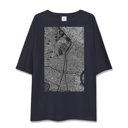 【御徒町（東京都）】地図柄ビッグシルエットTシャツ