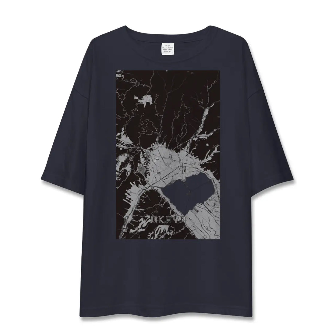 【岡谷（長野県）】地図柄ビッグシルエットTシャツ