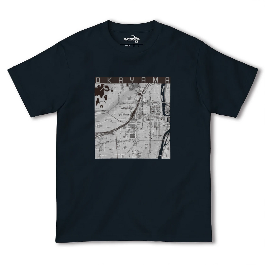 【岡山2(岡山県)】地図柄ヘビーウェイトTシャツ