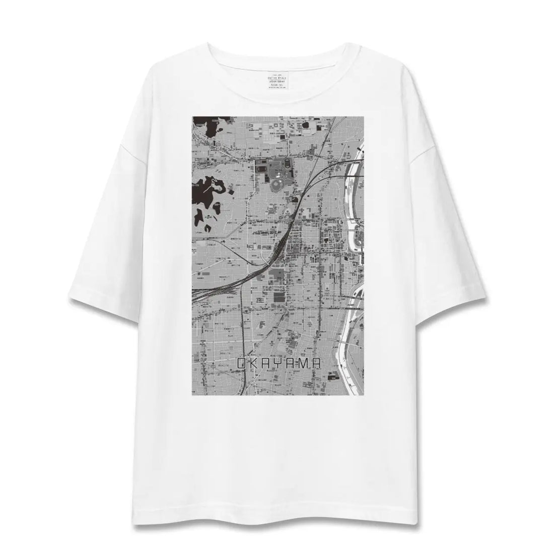【岡山2(岡山県)】地図柄ビッグシルエットTシャツ