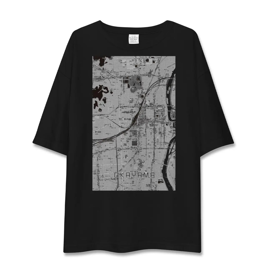 【岡山2(岡山県)】地図柄ビッグシルエットTシャツ