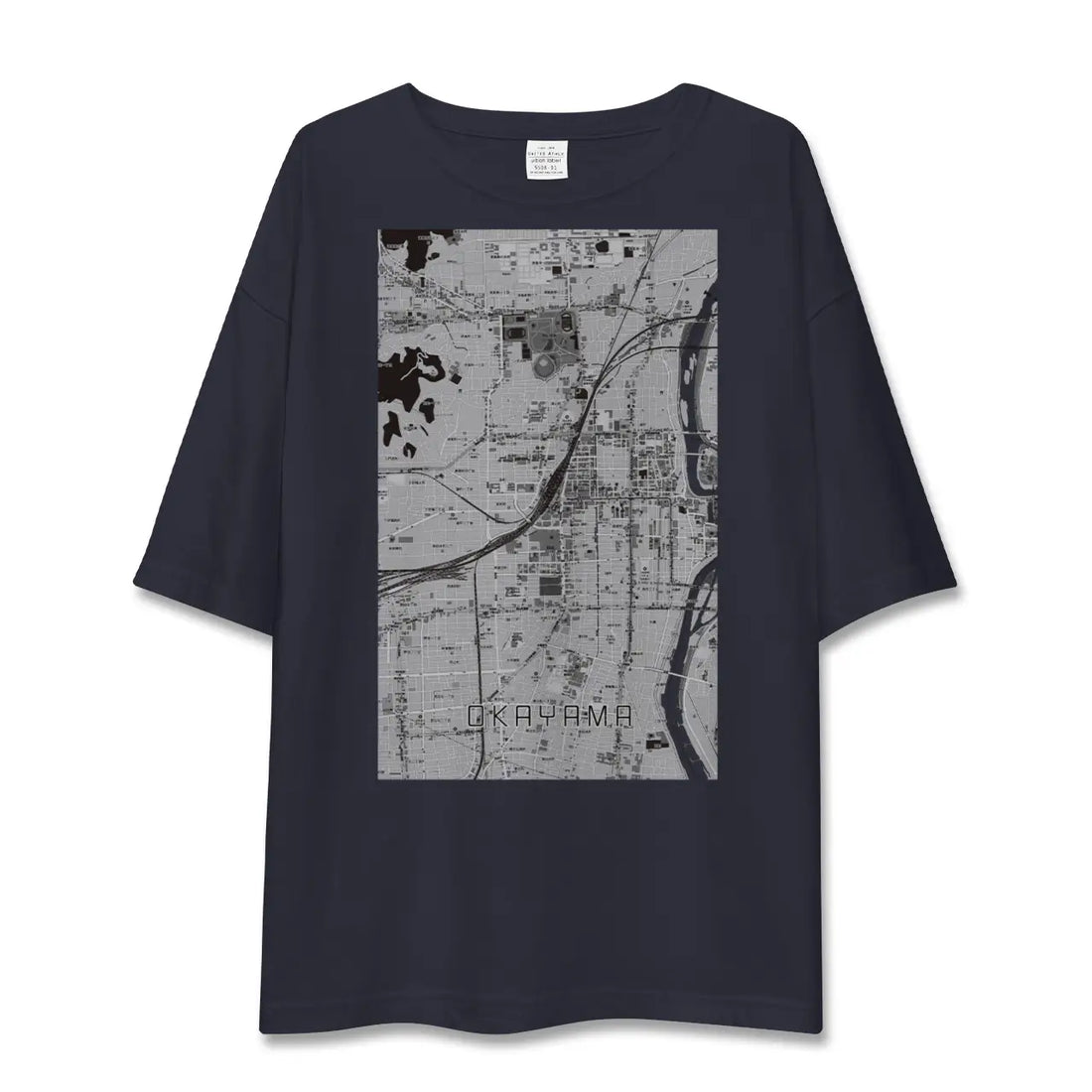 【岡山2（岡山県）】地図柄ビッグシルエットTシャツ