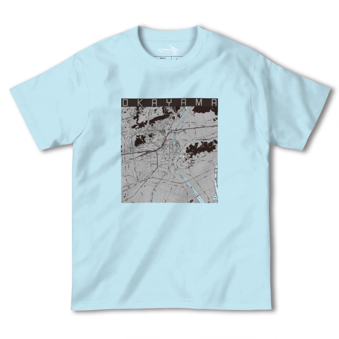 【岡山(岡山県)】地図柄ヘビーウェイトTシャツ