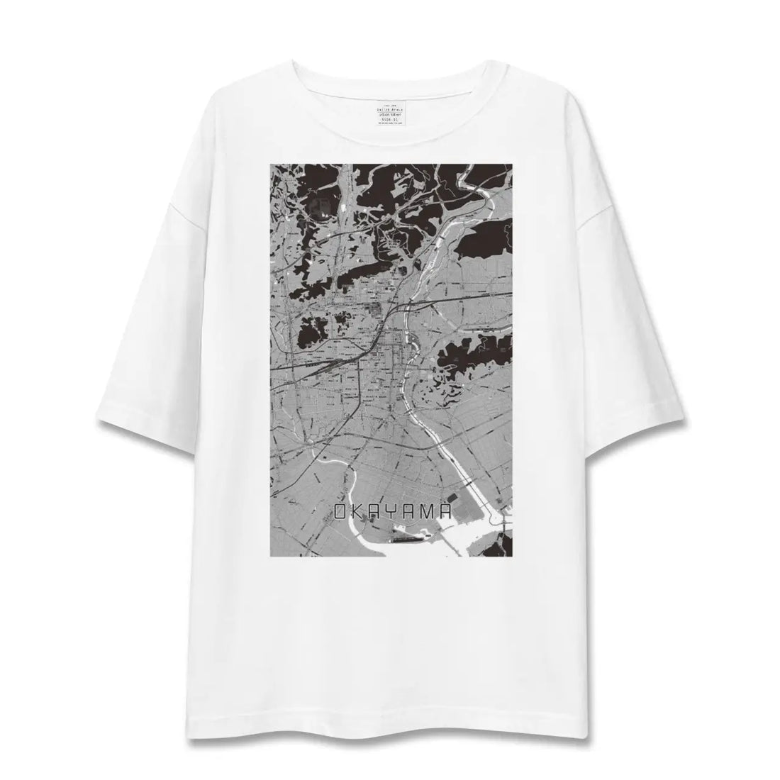【岡山(岡山県)】地図柄ビッグシルエットTシャツ
