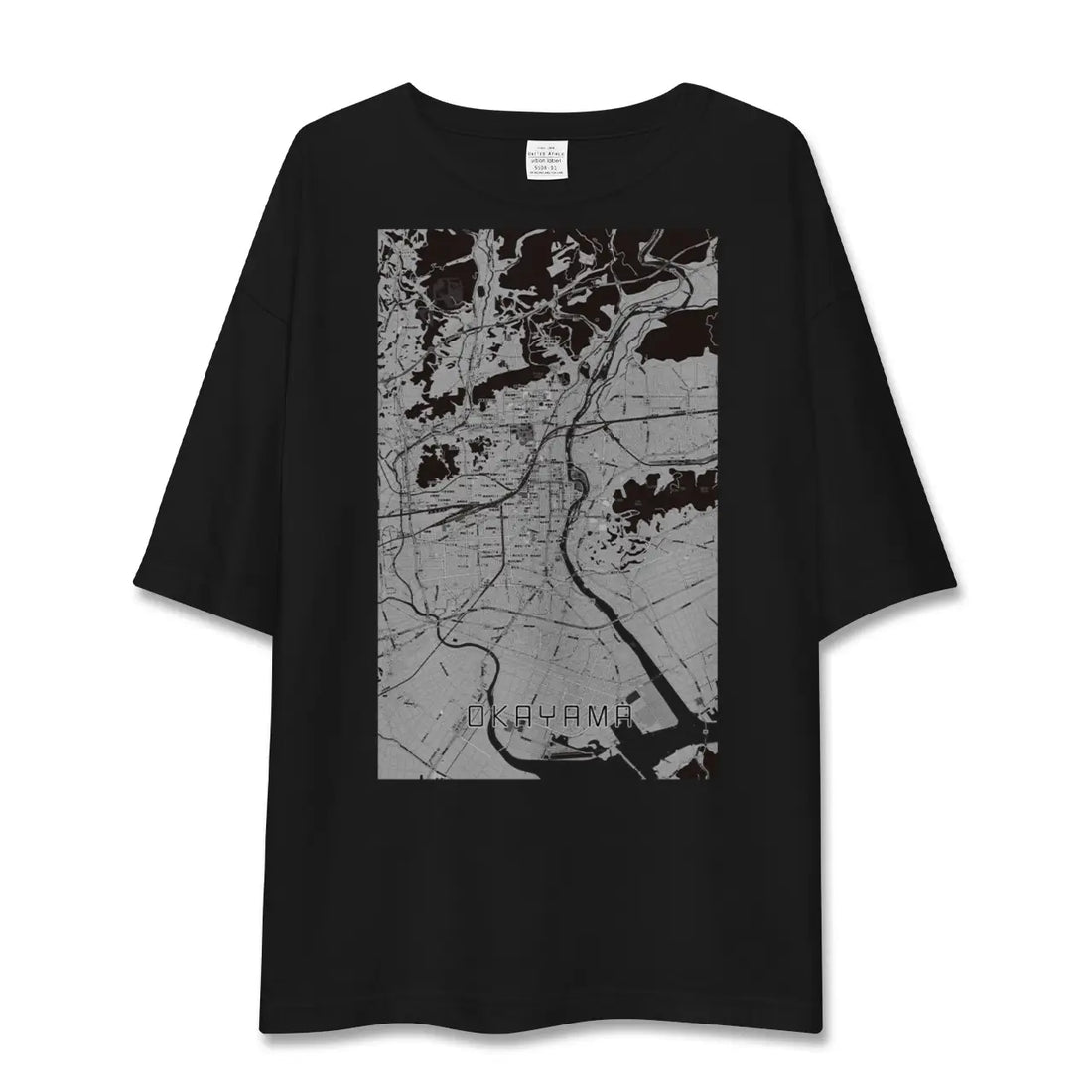 【岡山（岡山県）】地図柄ビッグシルエットTシャツ