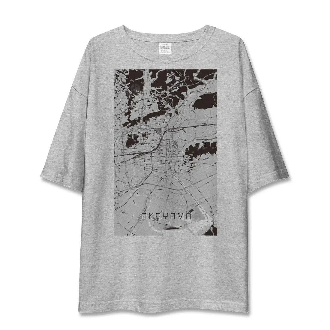 【岡山（岡山県）】地図柄ビッグシルエットTシャツ