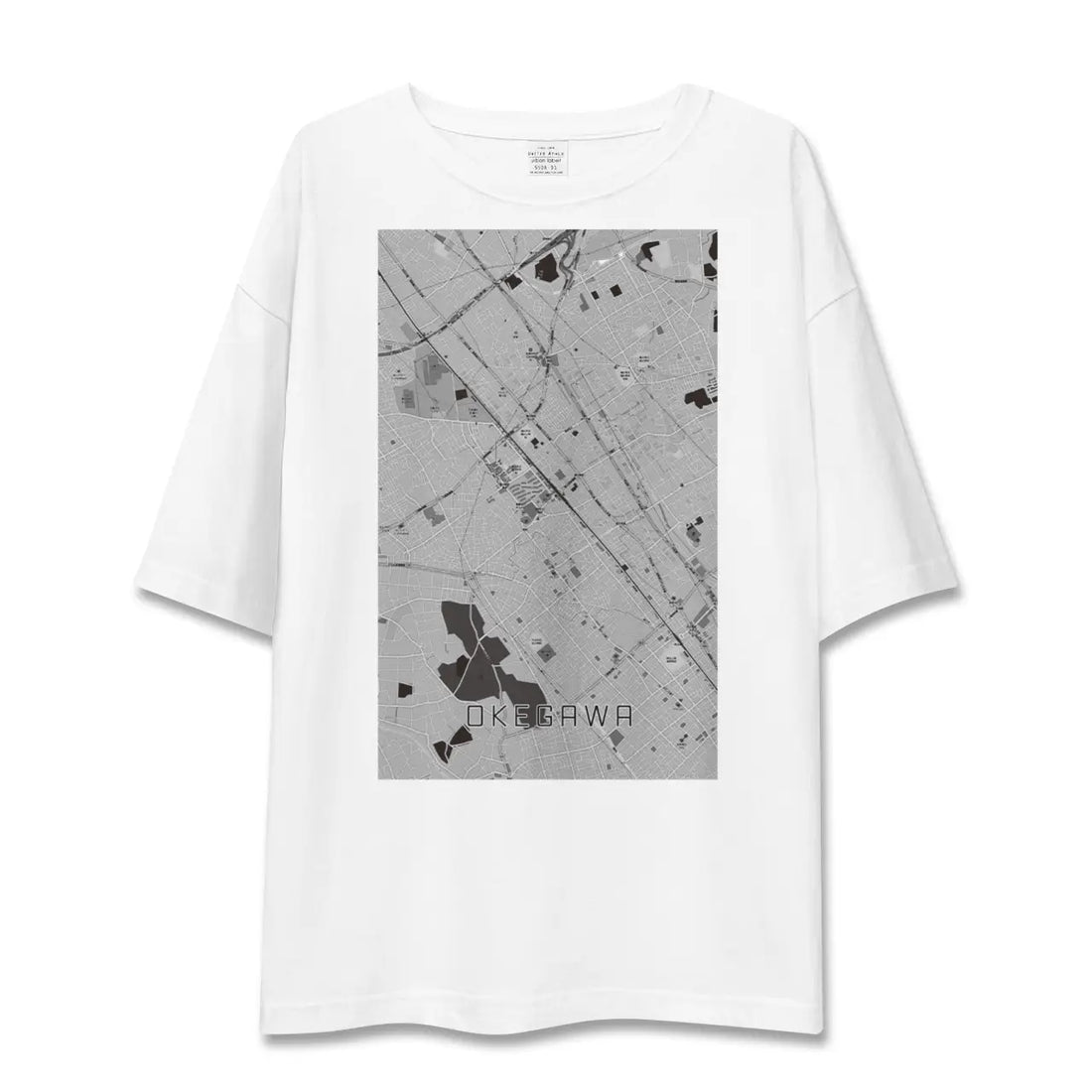 【桶川（埼玉県）】地図柄ビッグシルエットTシャツ