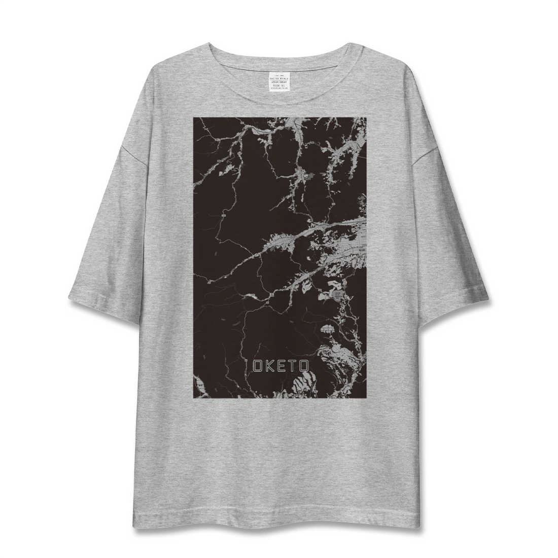 【置戸(北海道)】地図柄ビッグシルエットTシャツ