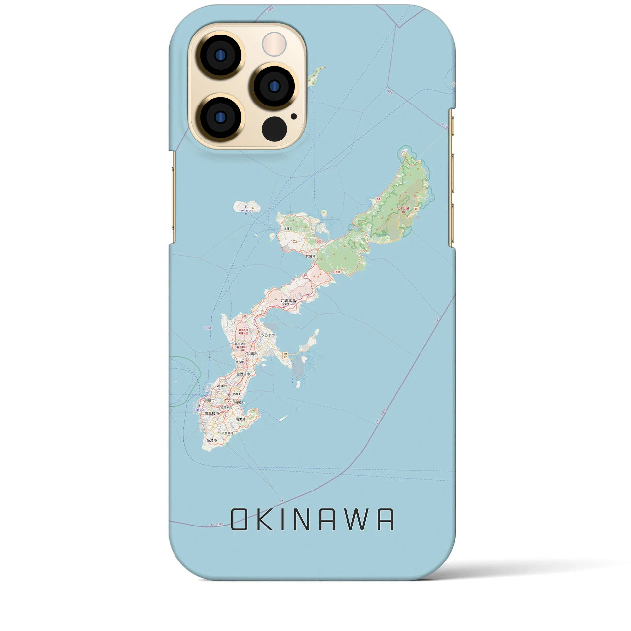 【沖縄2】地図柄iPhoneケース（バックカバータイプ・ナチュラル）iPhone 12 Pro Max 用