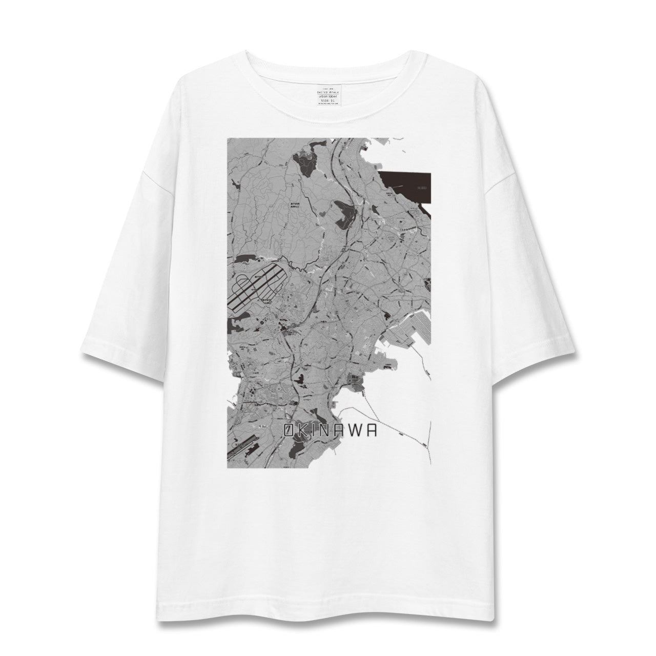 【沖縄（沖縄県）】地図柄ビッグシルエットTシャツ