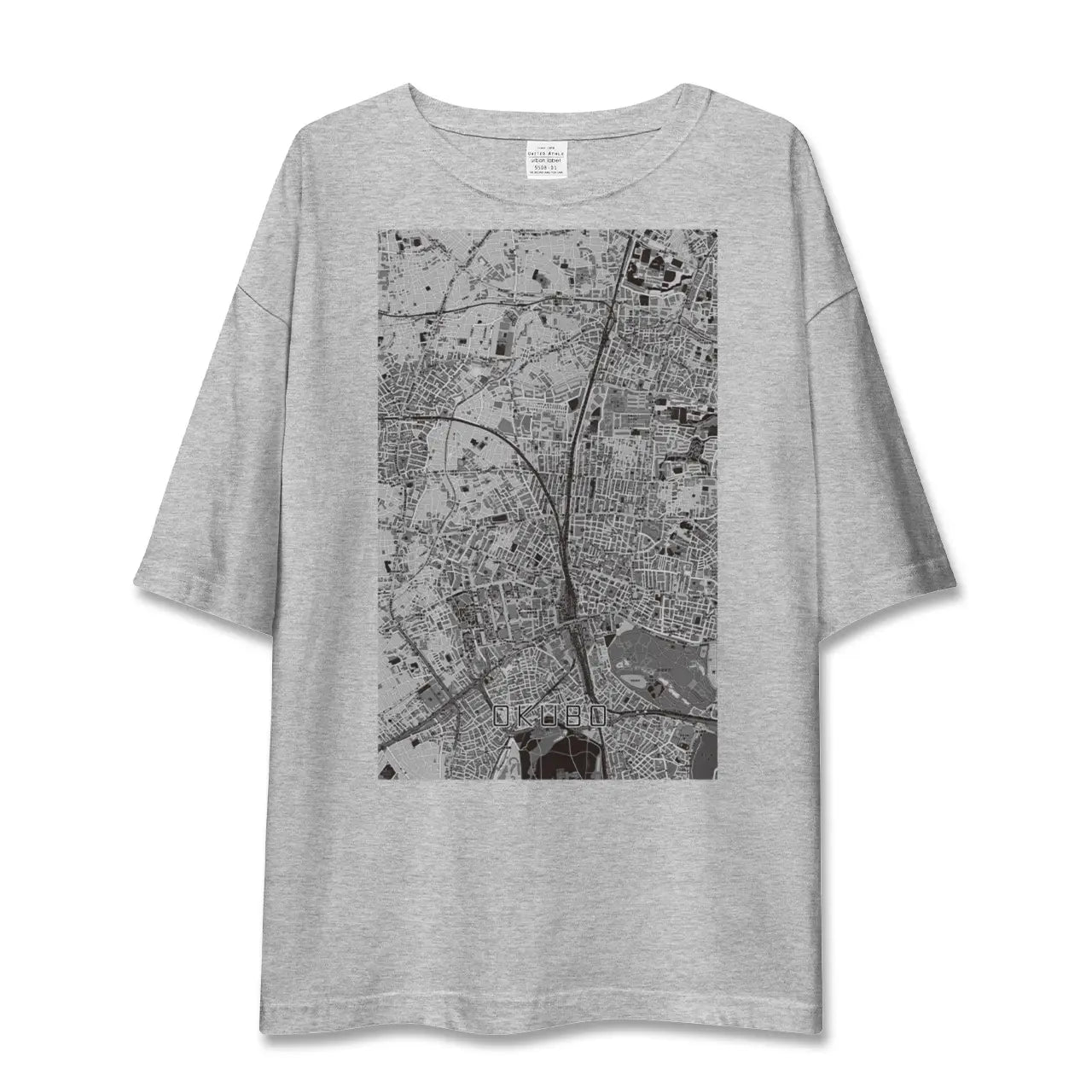 【大久保（東京都）】地図柄ビッグシルエットTシャツ