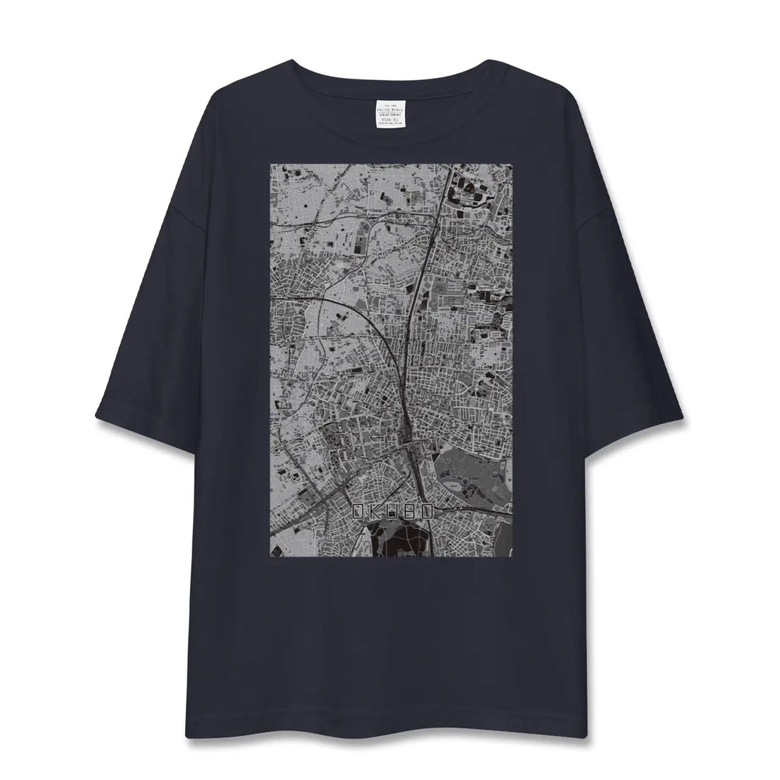 【大久保（東京都）】地図柄ビッグシルエットTシャツ