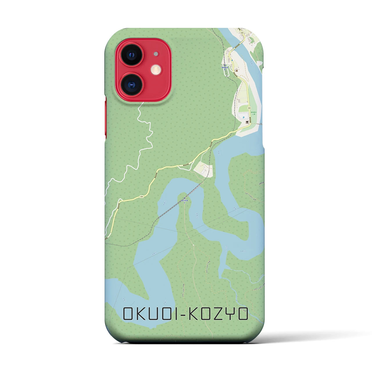 【奥大井湖上】地図柄iPhoneケース（バックカバータイプ・ナチュラル）iPhone 11 用