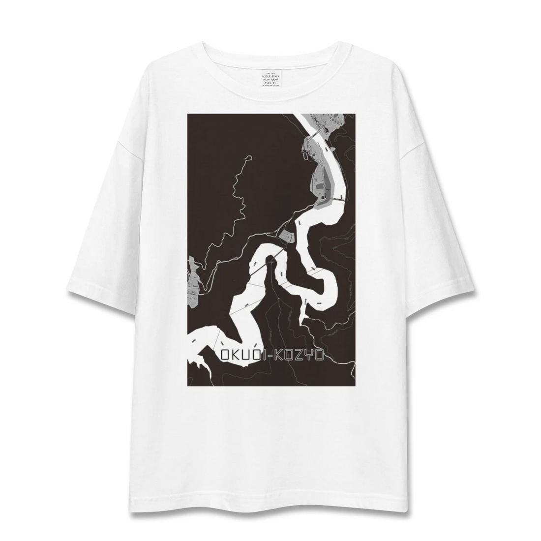 【奥大井湖上(静岡県)】地図柄ビッグシルエットTシャツ