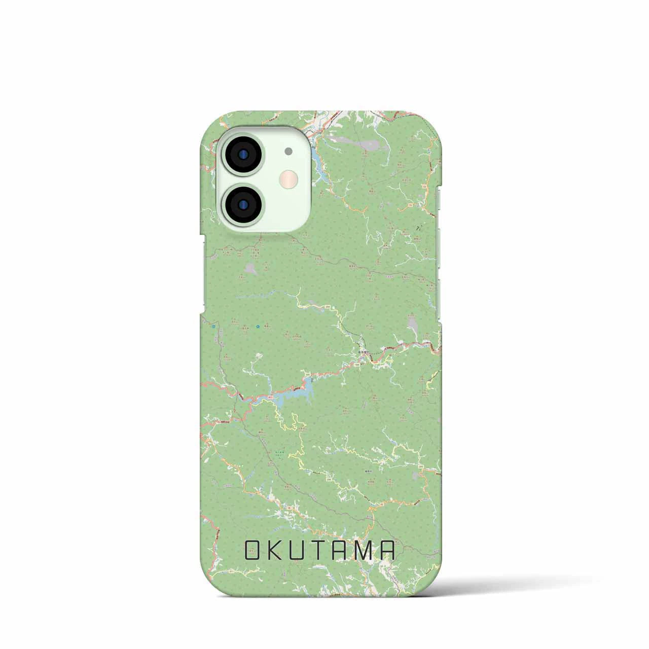 【奥多摩】地図柄iPhoneケース（バックカバータイプ・ナチュラル）iPhone 12 mini 用
