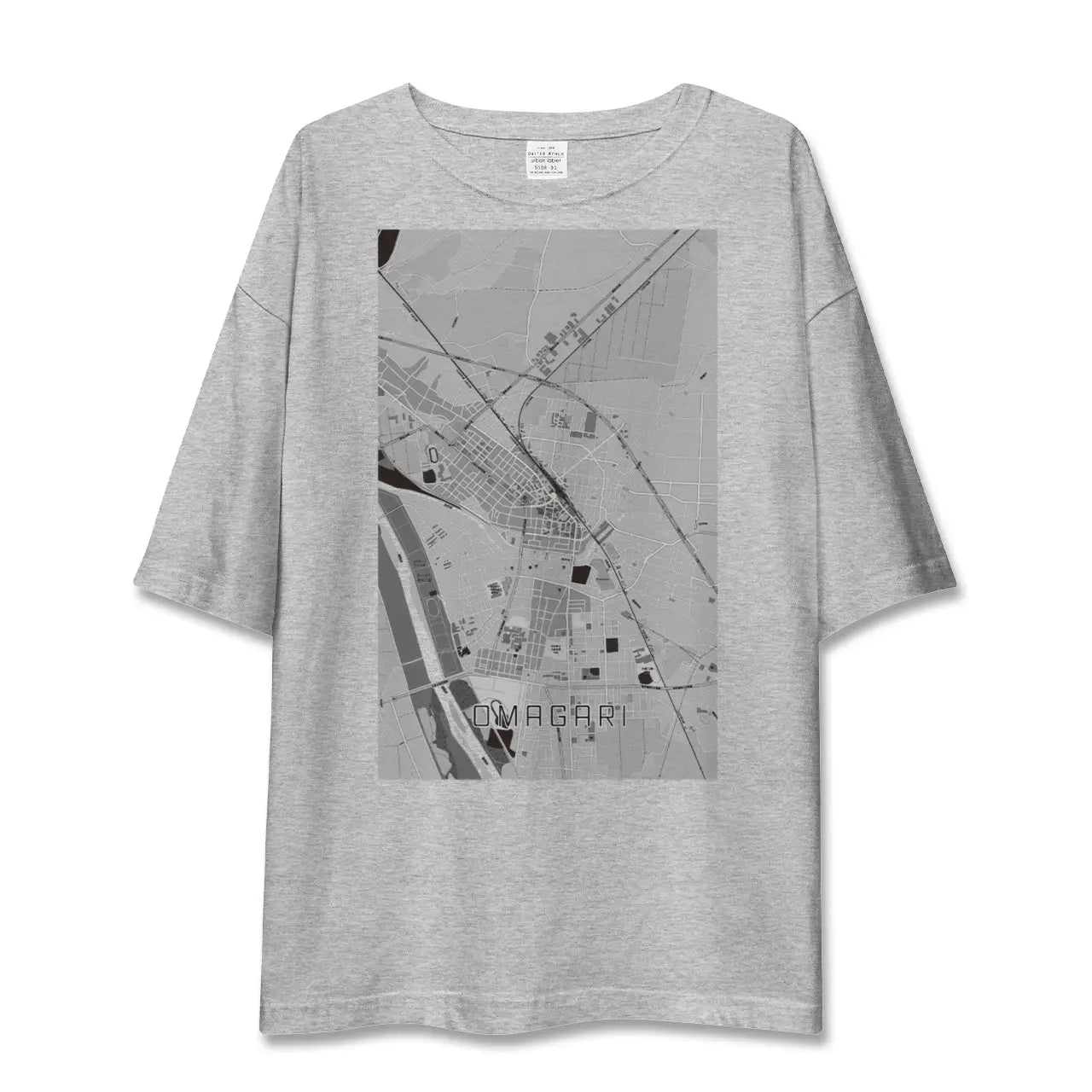 【大曲（秋田県）】地図柄ビッグシルエットTシャツ