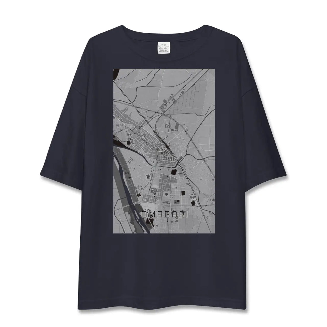 【大曲（秋田県）】地図柄ビッグシルエットTシャツ
