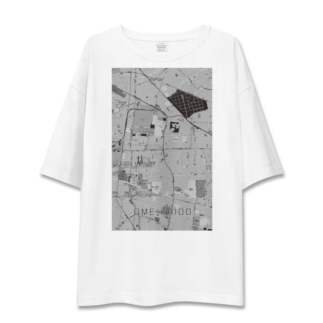 【青梅街道(東京都)】地図柄ビッグシルエットTシャツ
