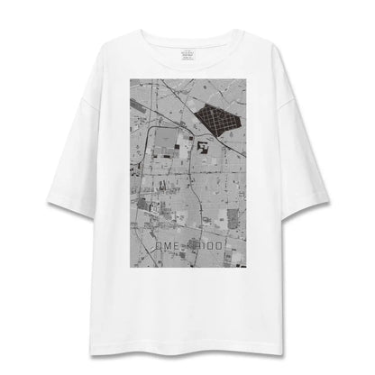【青梅街道（東京都）】地図柄ビッグシルエットTシャツ