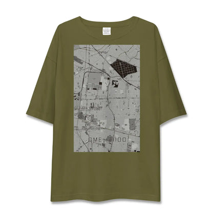【青梅街道（東京都）】地図柄ビッグシルエットTシャツ