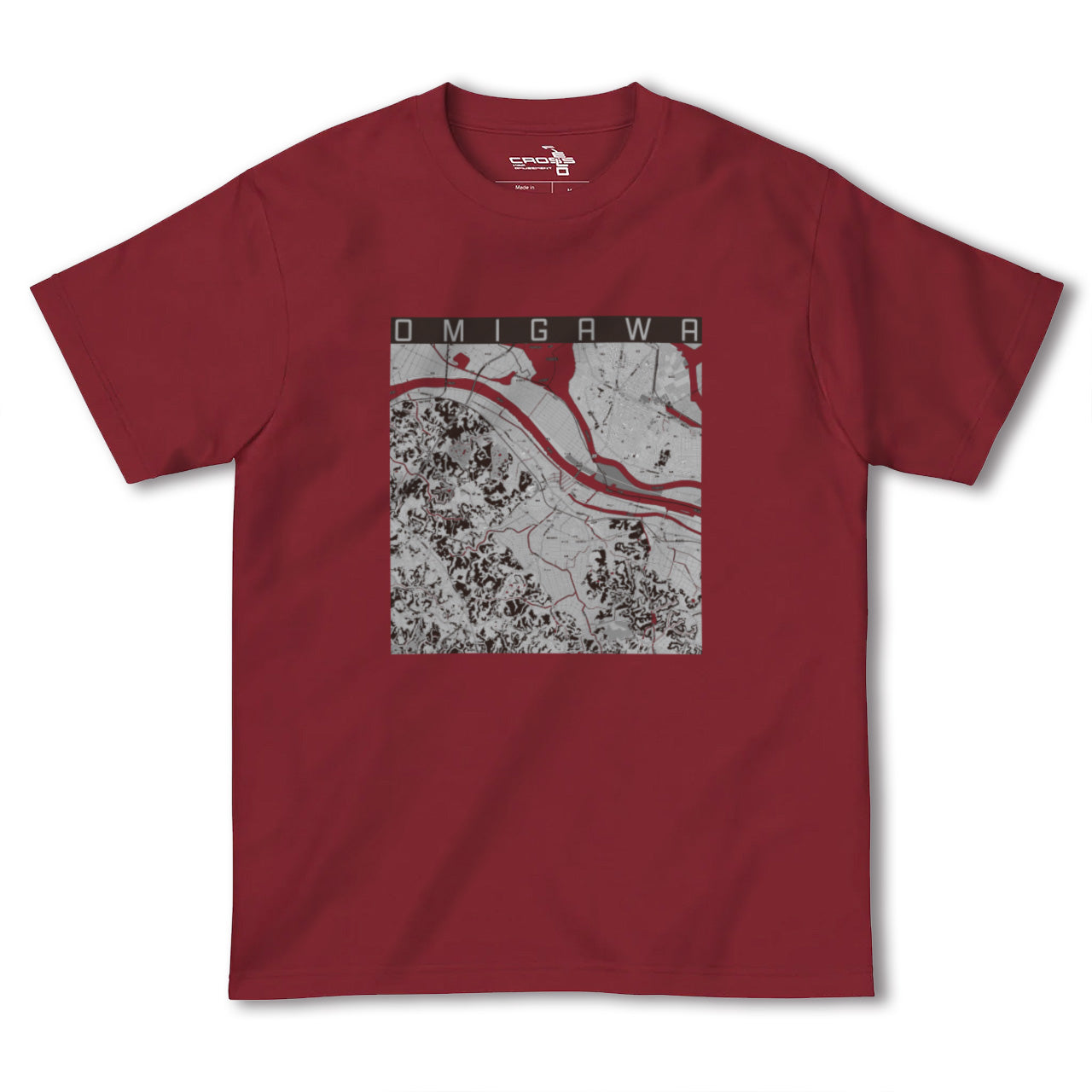 【小見川（千葉県）】地図柄ヘビーウェイトTシャツ