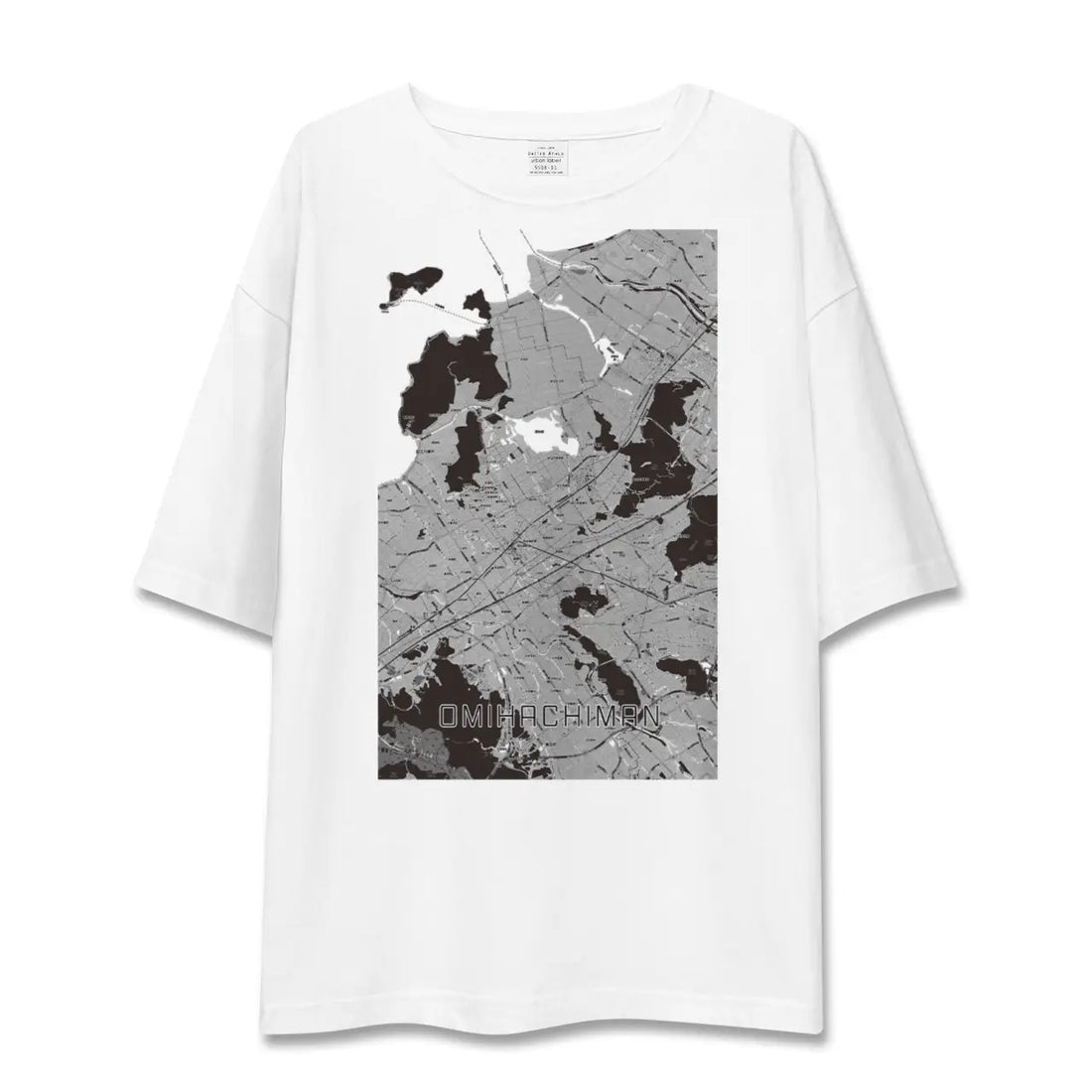 【近江八幡2(滋賀県)】地図柄ビッグシルエットTシャツ
