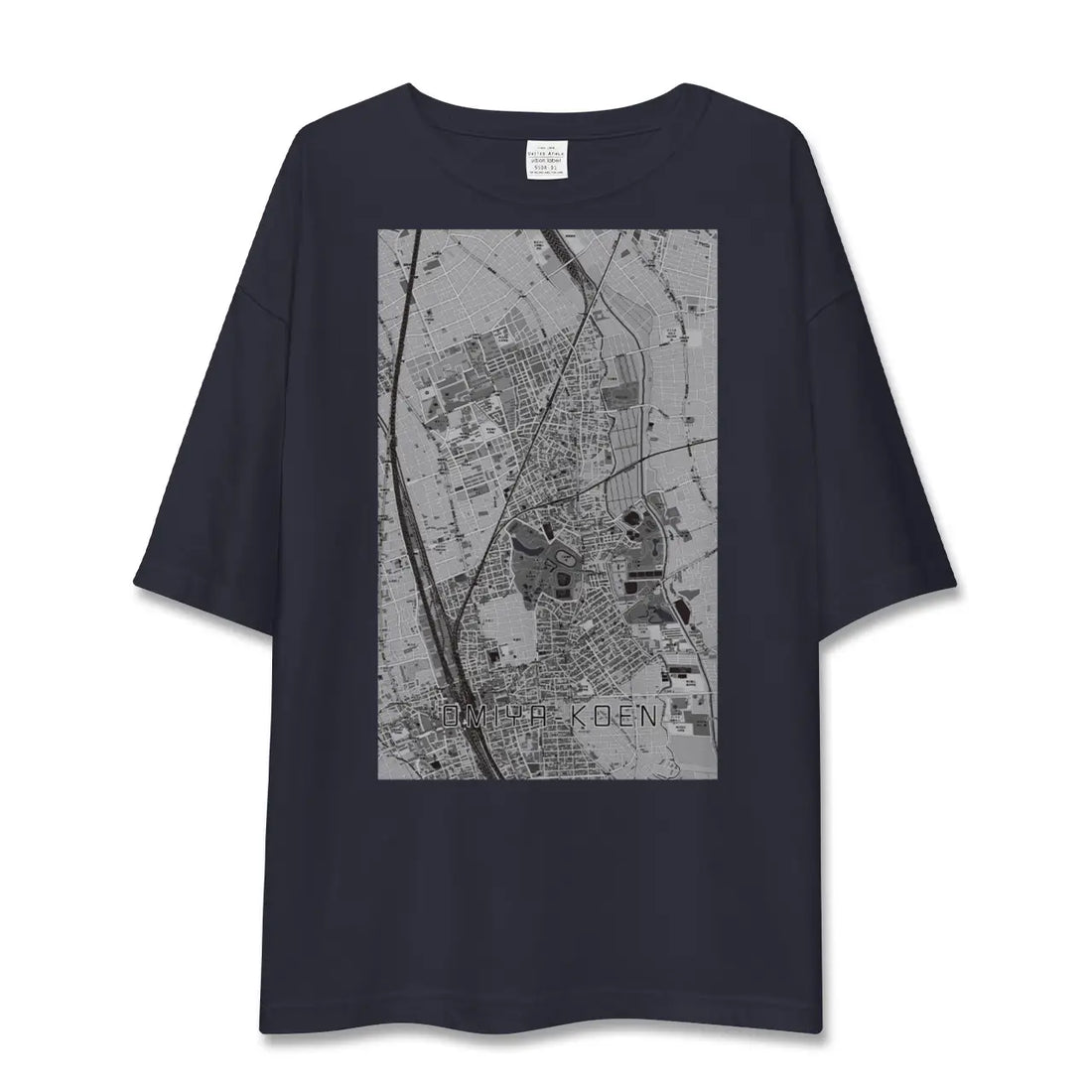 【大宮公園（埼玉県）】地図柄ビッグシルエットTシャツ