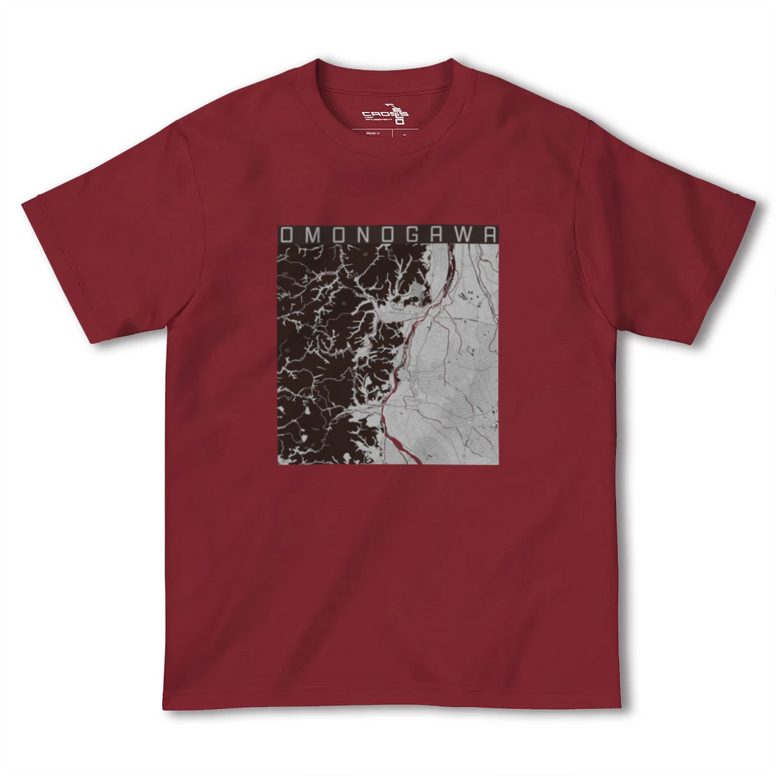 【雄物川(秋田県)】地図柄ヘビーウェイトTシャツ