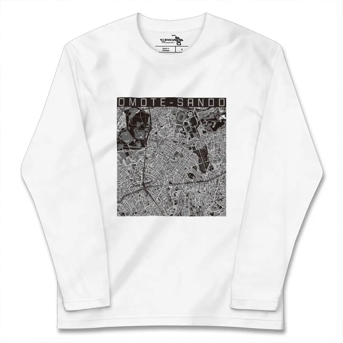 【表参道(東京都)】地図柄ロングスリーブTシャツ