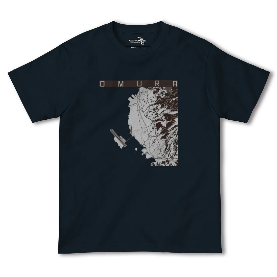 【大村(長崎県)】地図柄ヘビーウェイトTシャツ