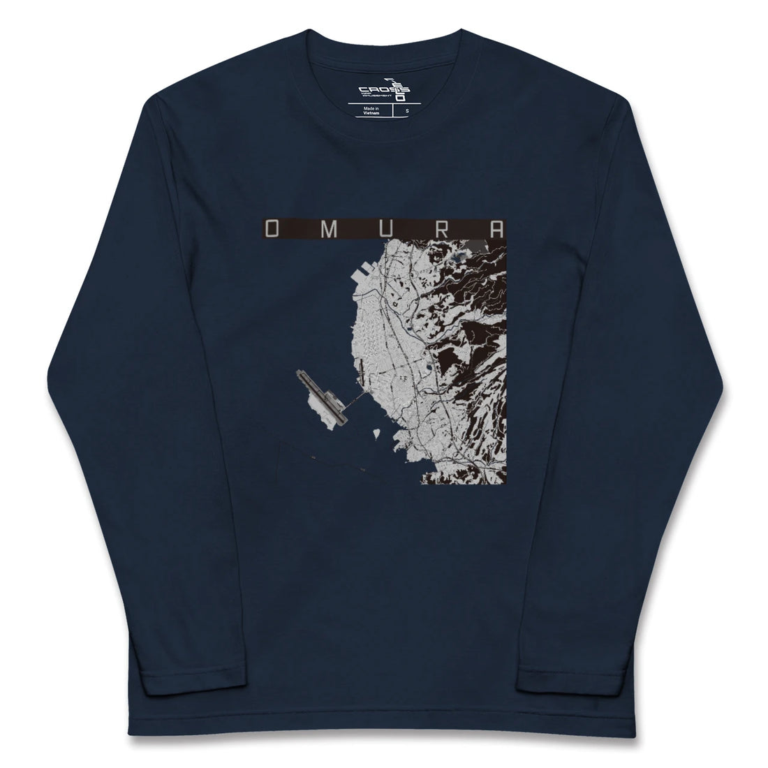 【大村(長崎県)】地図柄ロングスリーブTシャツ