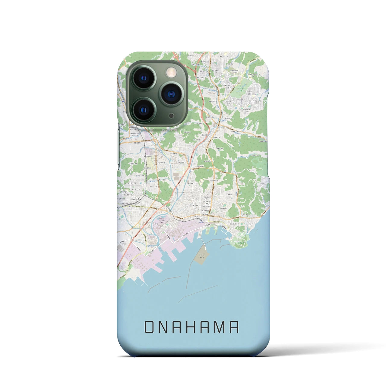 【小名浜】地図柄iPhoneケース（バックカバータイプ・ナチュラル）iPhone 11 Pro 用
