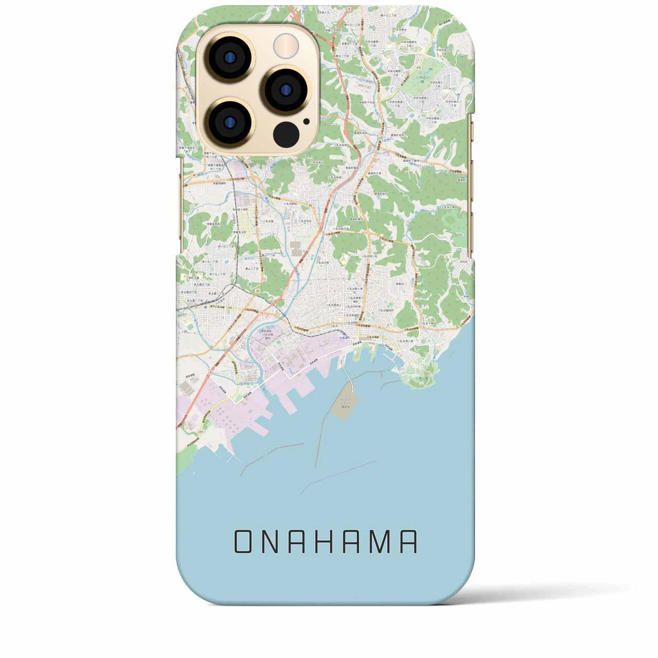 【小名浜】地図柄iPhoneケース（バックカバータイプ・ナチュラル）iPhone 12 Pro Max 用