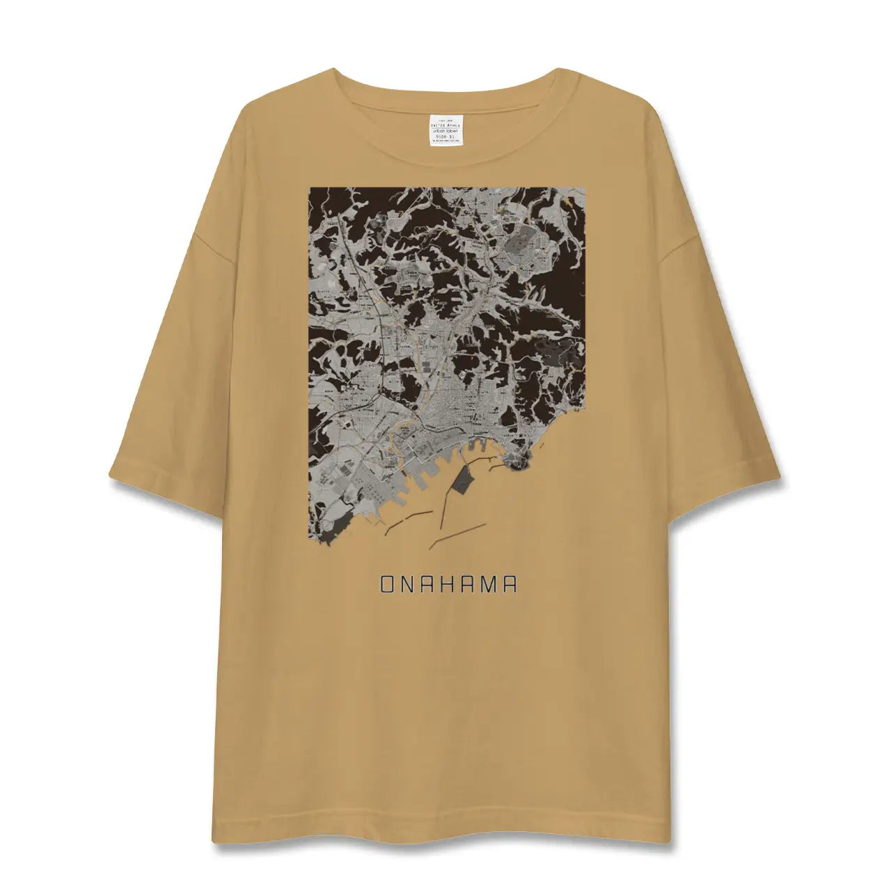 【小名浜（福島県）】地図柄ビッグシルエットTシャツ