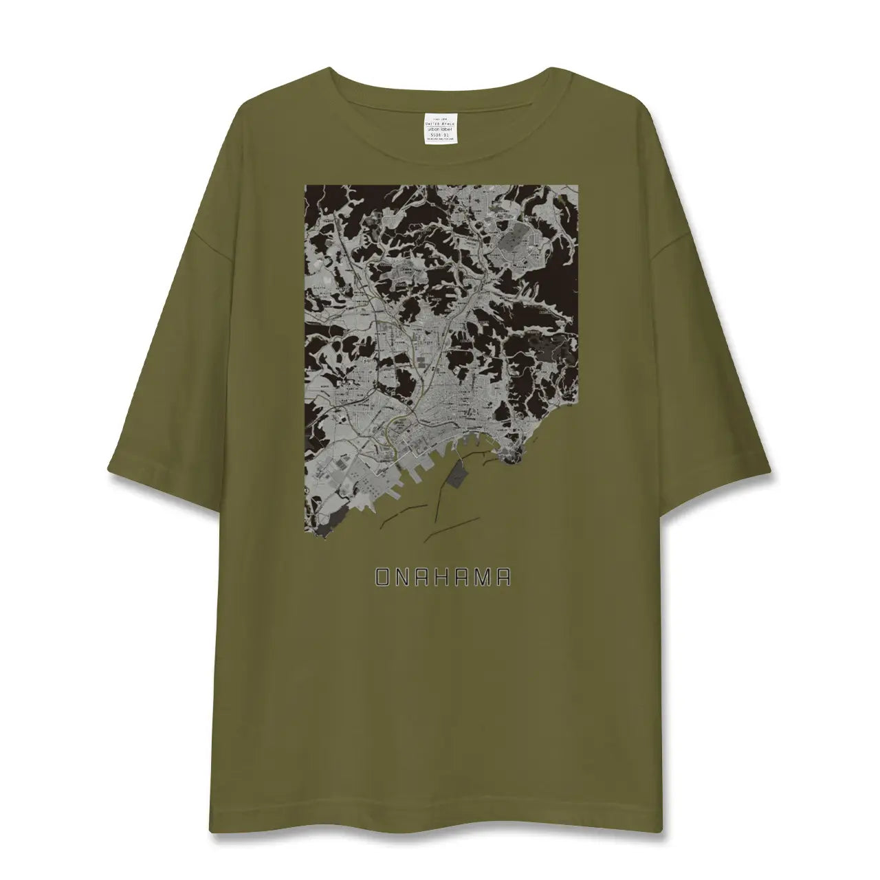 【小名浜（福島県）】地図柄ビッグシルエットTシャツ