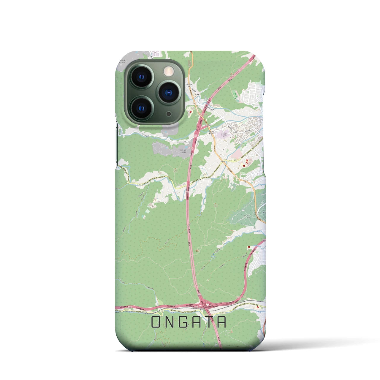 【恩方】地図柄iPhoneケース（バックカバータイプ・ナチュラル）iPhone 11 Pro 用